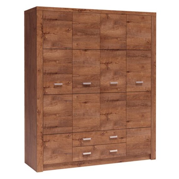 Lomadox Kleiderschrank INGENIO-161 Garderobenschrank Schlafzimmerschrank modern in Esche braun