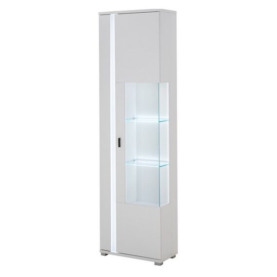 Lomadox Vitrine LOVENO-61 55 cm breit in weiß