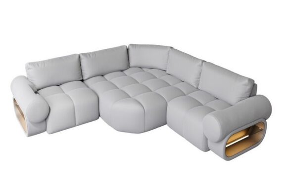 Sofa Dreams Ecksofa Leder Eckcouch Modern Couch Ledersofa Caivano L Form kurz, Loungesofa
