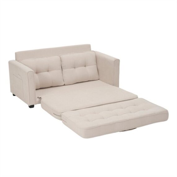XDeer Sofa Sofa für 2 Personen, Sofa mit Schlaffunktion, modernes Design, , Polstermöbel, Schlafsofa, Wohnzimmersofa, Sofa mit Taschen