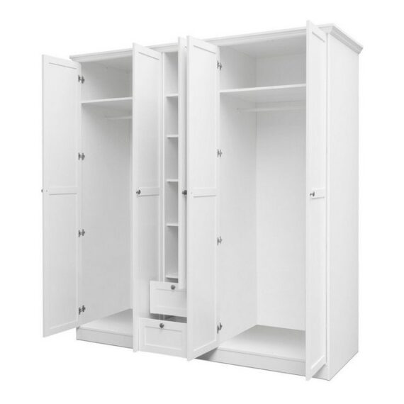 expendio Kleiderschrank Landström 19 Landhausstil weiß 184x200x67 cm