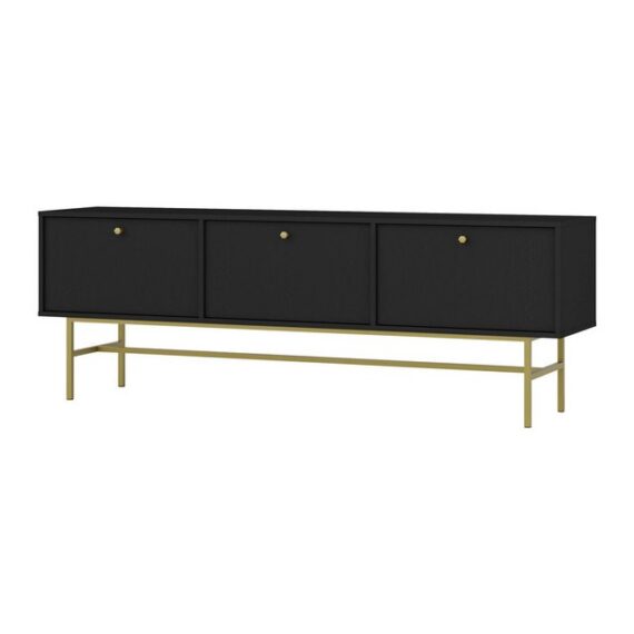 Furnix TV-Schrank Tonkin Sideboard mit drei Fächern Design Lowboard Breite 180 cm, Grigge & Beine Metall, Blickfang