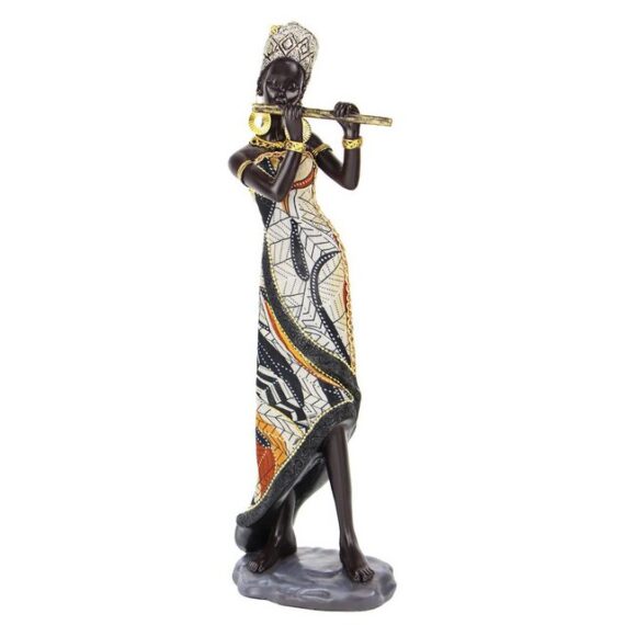 HYTIREBY Dekofigur Afrikanische Skulptur Home Decor, Musiker Afrikanische Statuen (1 St), Wohnzimmer Afrikanische Frauen Figur Regal Dekor