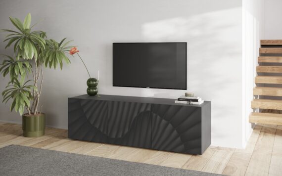 INOSIGN Lowboard "Snake Breite 181 cm, modernes TV-Board mit 3 Türen, TV-Möbel,", TV-Kommode, TV-Schrank, Front mit besonderem Siebdruck