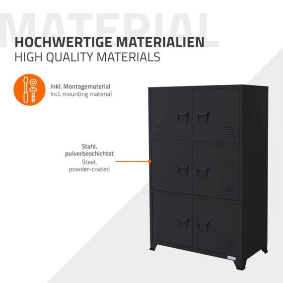 ML-DESIGN Aktenschrank Metallschrank mit Schubladen, freistehender Aufbewahrungsschrank (4-St) Lagerschrank anthrazit Büroschrank Werkzeugschrank Stahlschrank