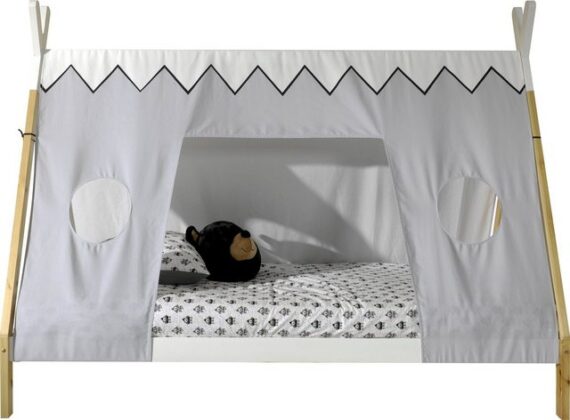 Vipack Kinderbett Tipi (Made in Europe), mit Rolllattenrost und Zeltdach, wahlweise mit Schublade