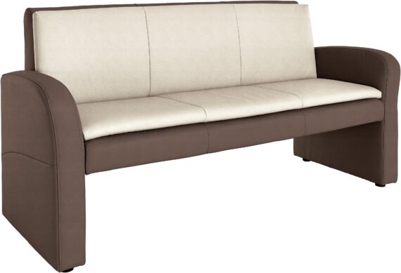 exxpo - sofa fashion Hockerbank "Cortado, 3-Sitzer mit hohem Sitzkomfort", hohe Bodenfreiheit, schöne Detailverarbeitung, wahlweise Lederbezug