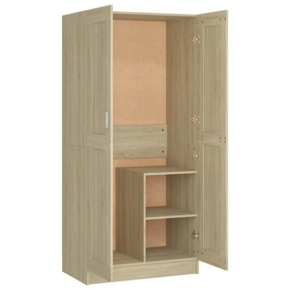 furnicato Kleiderschrank Sonoma-Eiche 82,5x51,5x180 cm Holzwerkstoff (1-St)