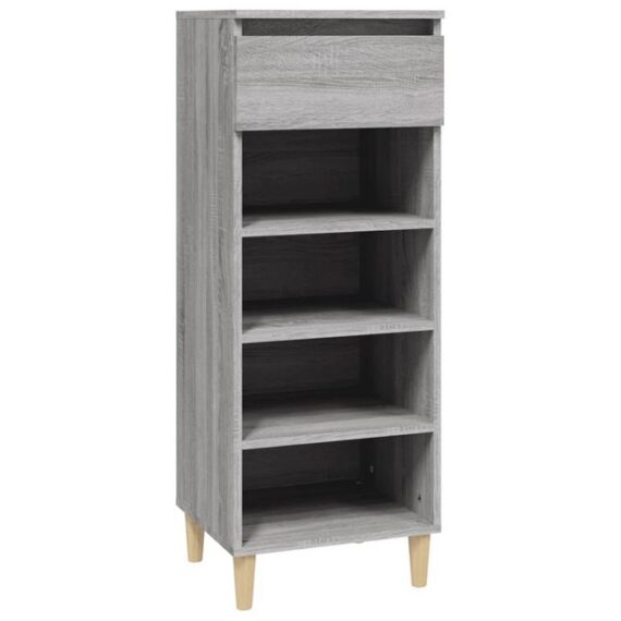 furnicato Schuhschrank Grau Sonoma 40x36x105 cm Holzwerkstoff