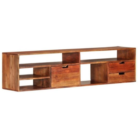 furnicato TV-Schrank 140x30x35 cm Massivholz Akazie