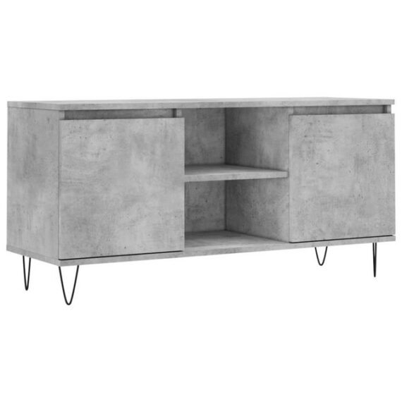 furnicato TV-Schrank Betongrau 104x35x50 cm Holzwerkstoff