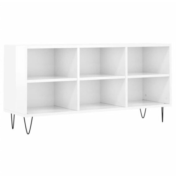 furnicato TV-Schrank Hochglanz-Weiß 103,5x30x50 cm Holzwerkstoff