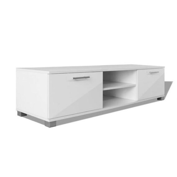 furnicato TV-Schrank Hochglanz-Weiß 120x40,5x35 cm