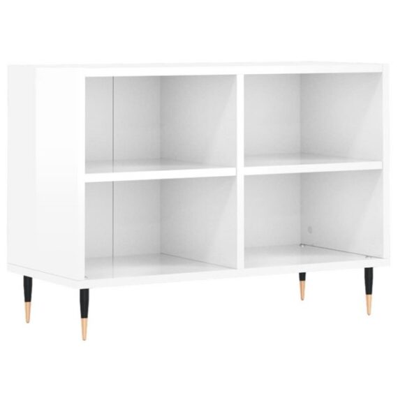 furnicato TV-Schrank Hochglanz-Weiß 69,5x30x50 cm Holzwerkstoff