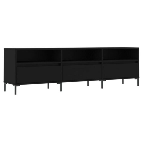 furnicato TV-Schrank Schwarz 150x30x44,5 cm Holzwerkstoff