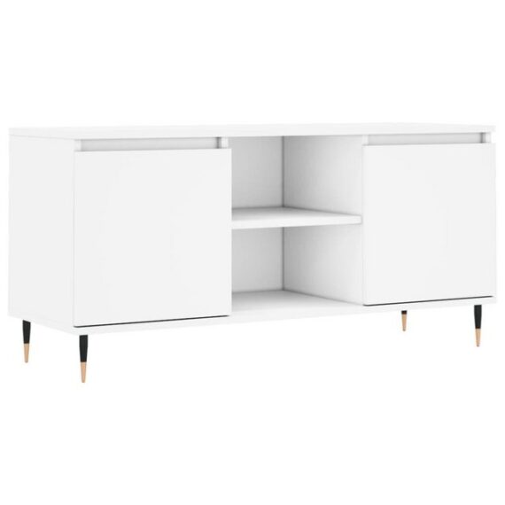 furnicato TV-Schrank Weiß 104x35x50 cm Holzwerkstoff