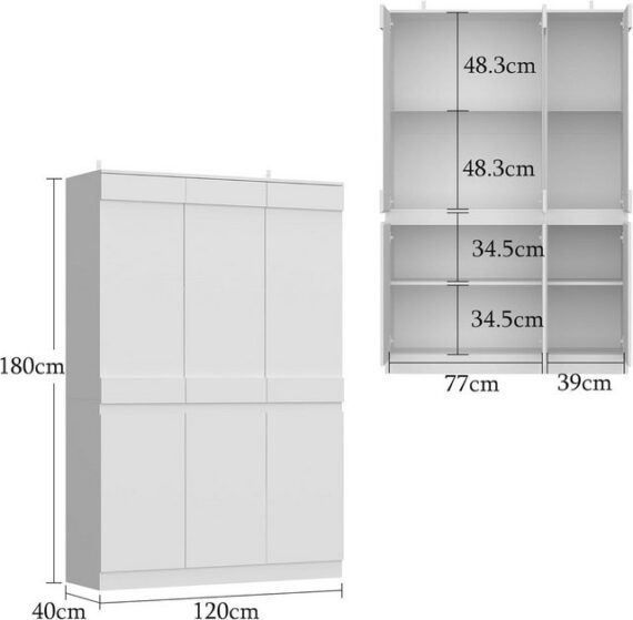 FUFU&GAGA Glasvitrine mit LED Beleuchtung