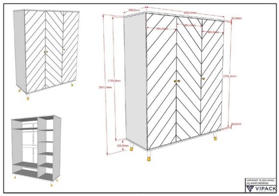 Faizee Möbel Kleiderschrank Kleiderschrank Billy