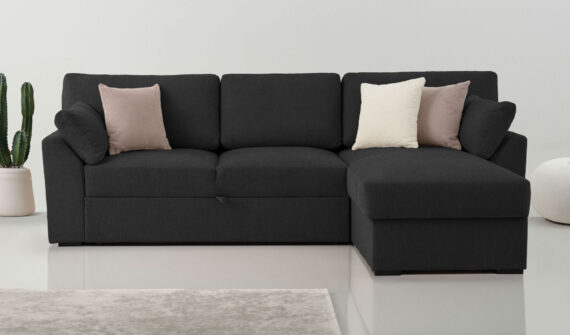 Home affaire Ecksofa "Citry Schlafsofa", Breite 246 cm, Chenille, Bettfunktion, Bettkasten, L-Form