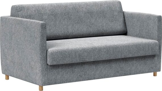 INNOVATION LIVING ™ 3-Sitzer "Olan Schlafsofa, innovativ und modern, kompakte Stellfläche", leichtgängiger Ausklappmechanismus; schmale Armlehnen, Eichenfüße