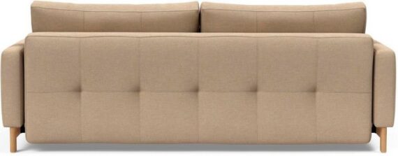 INNOVATION LIVING ™ Schlafsofa Pyxis 3-Sitzer mit extrabreiter Bettfunktion, Skandi-Design, Multifunktionssofa, extrabequem durch Taschenfederkern, Dauerschläfer