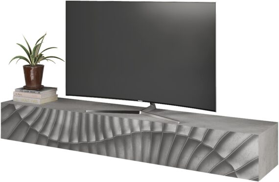 INOSIGN Lowboard "Snake Breite 210 cm, modernes TV-Board hängend mit 1 Klappe,", TV-Möbel, TV-Schrank, Front mit Siebdruck