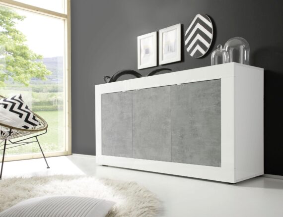 INOSIGN Sideboard "Basic Breite 160 cm, Kommode 3 Türen, Anrichte,", Metallgriff, moderne Rahmenoptik, viel Stauraum, Farbauswahl