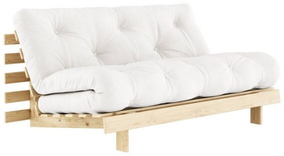 Karup Design 2-Sitzer Schlafsofa ROOTS 160 cm Polster NATURAL Klappsofa Gestell Kiefer