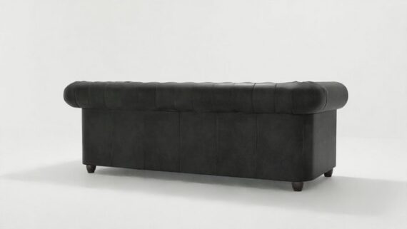 S-Style Möbel Polstergarnitur Chesterfield Anton mit Schlaffunktion 3+2+1 mit Holzfüßen, (1x 3-Sitzer-Sofa, 1x 2-Sitzer-Sofa, 1x Sessel), mit Wellenfederung