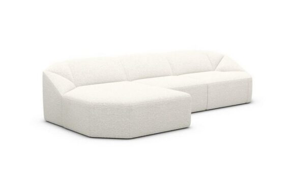 Sofa Dreams Ecksofa Luxus Polster Boucle Stoff Sofa Cabrera L Form kurz Stoffsofa, Loungesofa