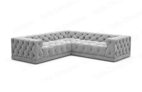 Sofa Dreams Ecksofa Polster Designer Samt Stoff Sofa Palma L Form Stoffsofa, Loungesofa, Chesterfield Stil