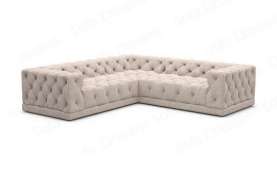 Sofa Dreams Ecksofa Polster Strukturstoff Stoff Sofa Palma L Form Stoffsofa, Loungesofa, Chesterfield Stil