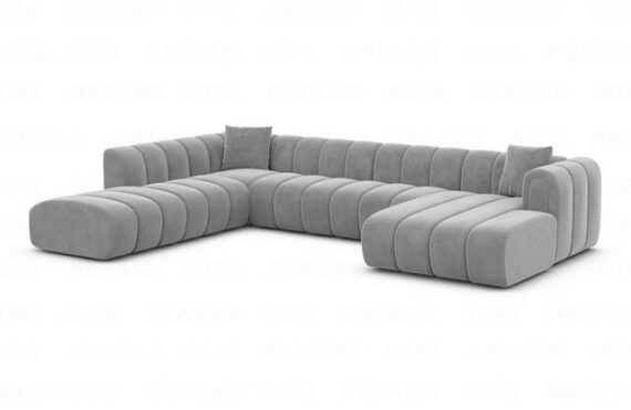 Sofa Dreams Wohnlandschaft Luxus Stoff Sofa Stoffcouch Polster Couch Almagro U Form XXL, Loungesofa