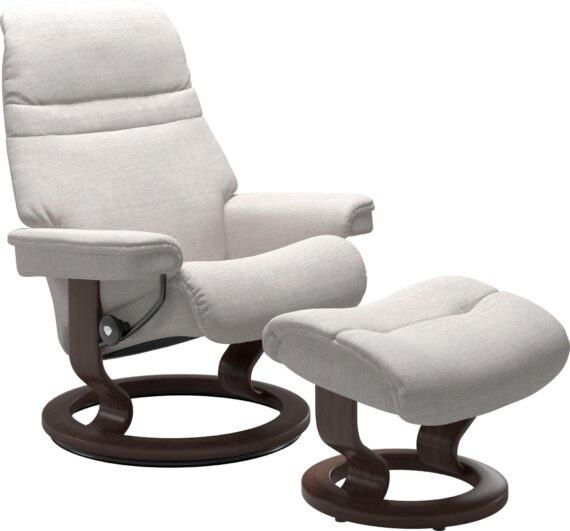 Stressless Relaxsessel "Sunrise", (Set, Relaxsessel mit Hocker), mit Classic Base, Größe L, Gestell Wenge