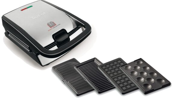 Tefal Waffeleisen "SW854D Snack Collection", 700 W, inkl. 4 antihaft Plattensets, vielfältige Funktionen, erweiterbar