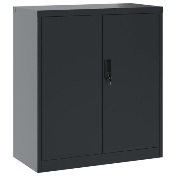 furnicato Aktenschrank Anthrazit 79x40x90 cm Stahl