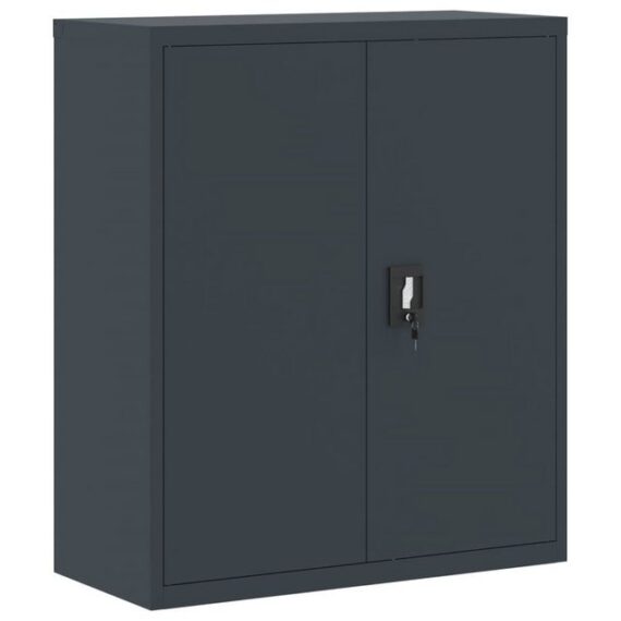 furnicato Aktenschrank Anthrazit 90x40x105 cm Stahl