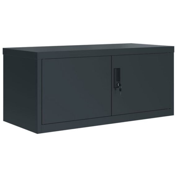 furnicato Aktenschrank Anthrazit 90x40x40 cm Stahl