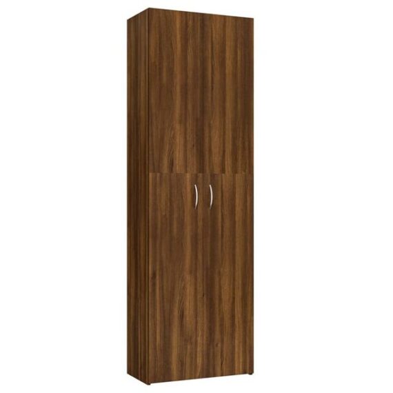 furnicato Aktenschrank Büroschrank Braun Eichen-Optik 60x32x190 cm Holzwerkstoff