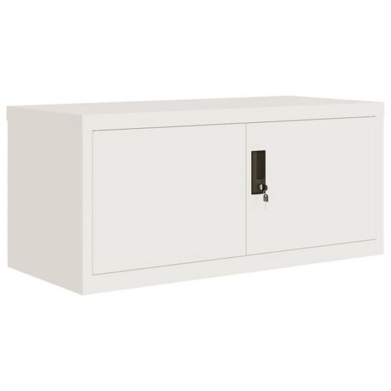 furnicato Aktenschrank Weiß 90x40x40 cm Stahl