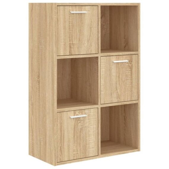 furnicato Stauraumschrank Lagerschrank Sonoma-Eiche 60x29,5x90 cm Holzwerkstoff