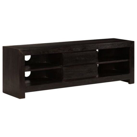 furnicato TV-Schrank Massivholz Akazie 120x30x40 cm Dunkelbraun