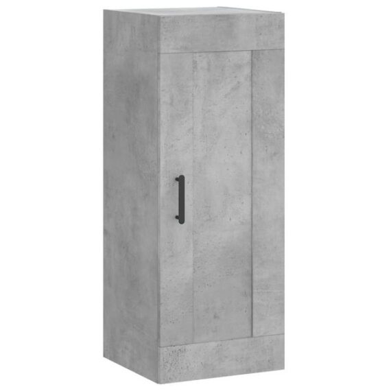 furnicato Wandhängeschrank Wandschrank Betongrau 34,5x34x90 cm Holzwerkstoff