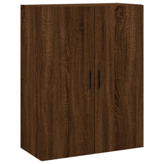 furnicato Wandhängeschrank Wandschrank Braun Eichen-Optik 69,5x34x90 cm