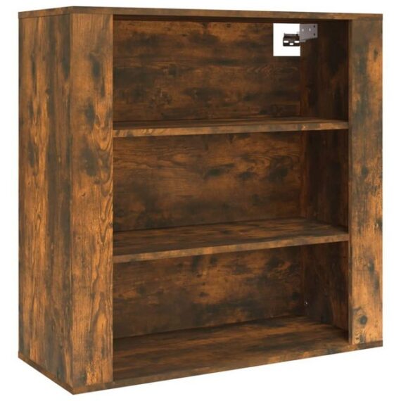 furnicato Wandhängeschrank Wandschrank Räuchereiche 80x33x80 cm Holzwerkstoff