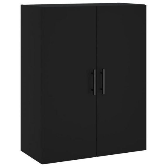 furnicato Wandhängeschrank Wandschrank Schwarz 69,5x34x90 cm