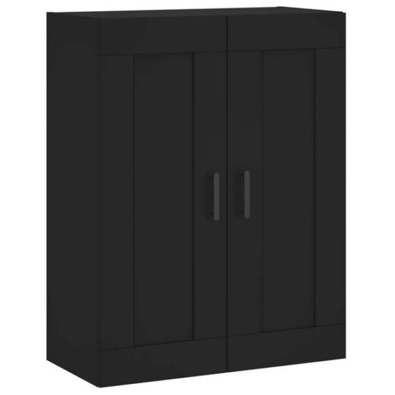 furnicato Wandhängeschrank Wandschrank Schwarz 69,5x34x90 cm Holzwerkstoff