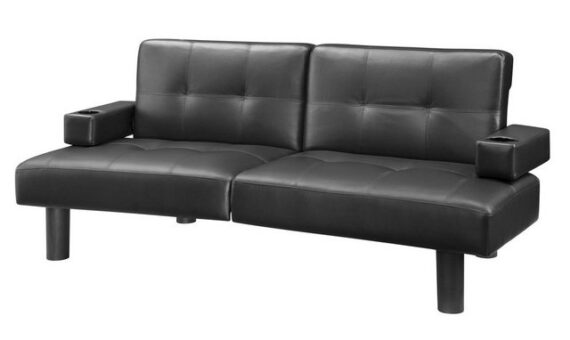 loft24 Schlafsofa Mainstays, Bezug aus Kunstleder, Länge 181 cm, Schlafsofa mit Armlehne