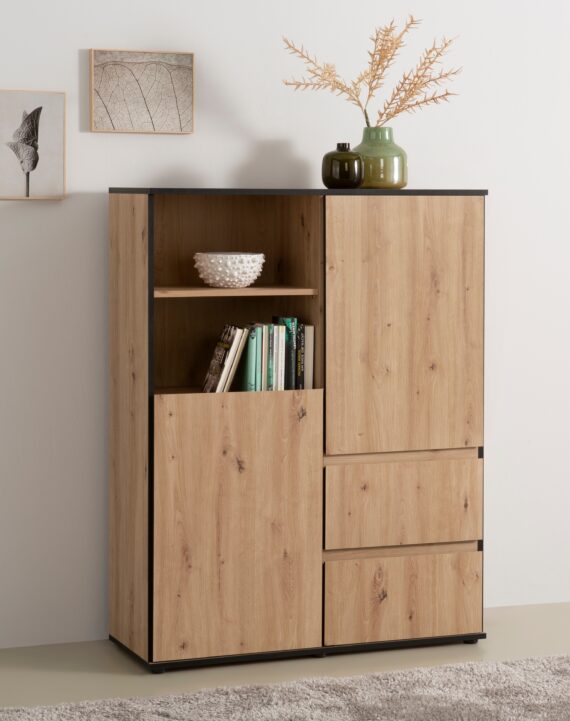 HELA Highboard "Ariana", mit angeschrägten Griffmulden, Breite 100 cm