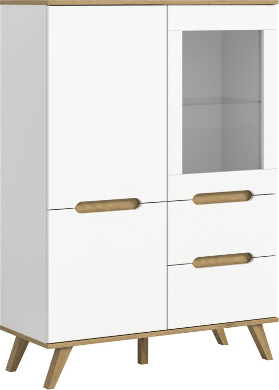 Home affaire Highboard "Alesund", 6 Fächer, konischer Fuß, Kommode, Anrichte, Schrank